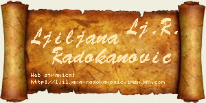 Ljiljana Radokanović vizit kartica